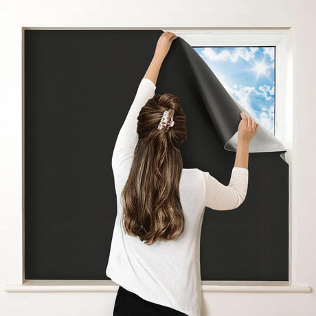 Adhesive Blackout Sun Blocking Window Cover Shade