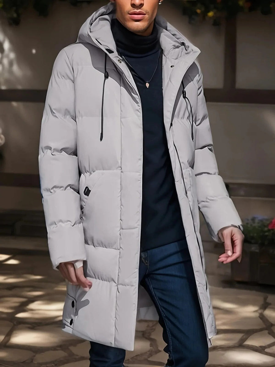 Long Winter Jacket for Men - Waterproof and Warm
