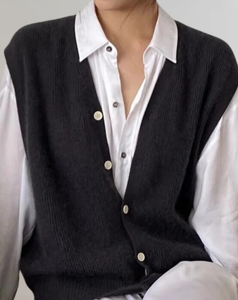 Knitted Button Waistcoat