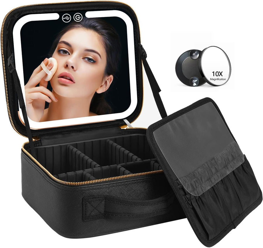 LED Travel Makeup Bag with Mirror