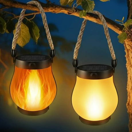 Solar Flame Porch Lanterns