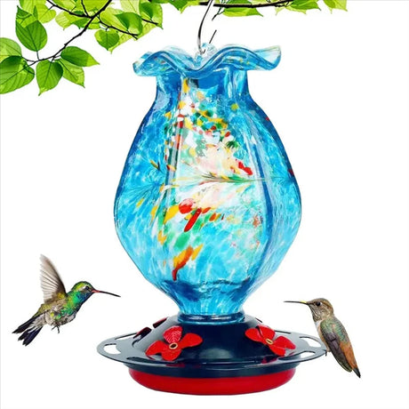 Hand-Blown Glass Bird Feeder