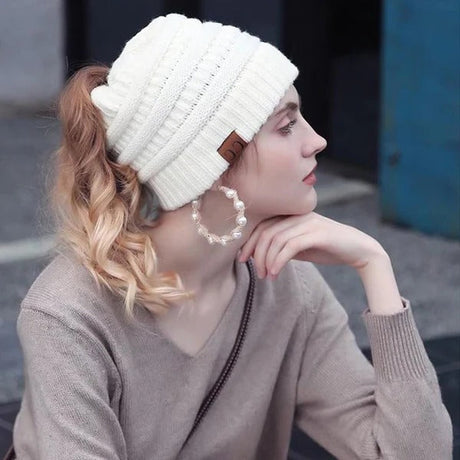 Ponytail Messy Bun Beanie